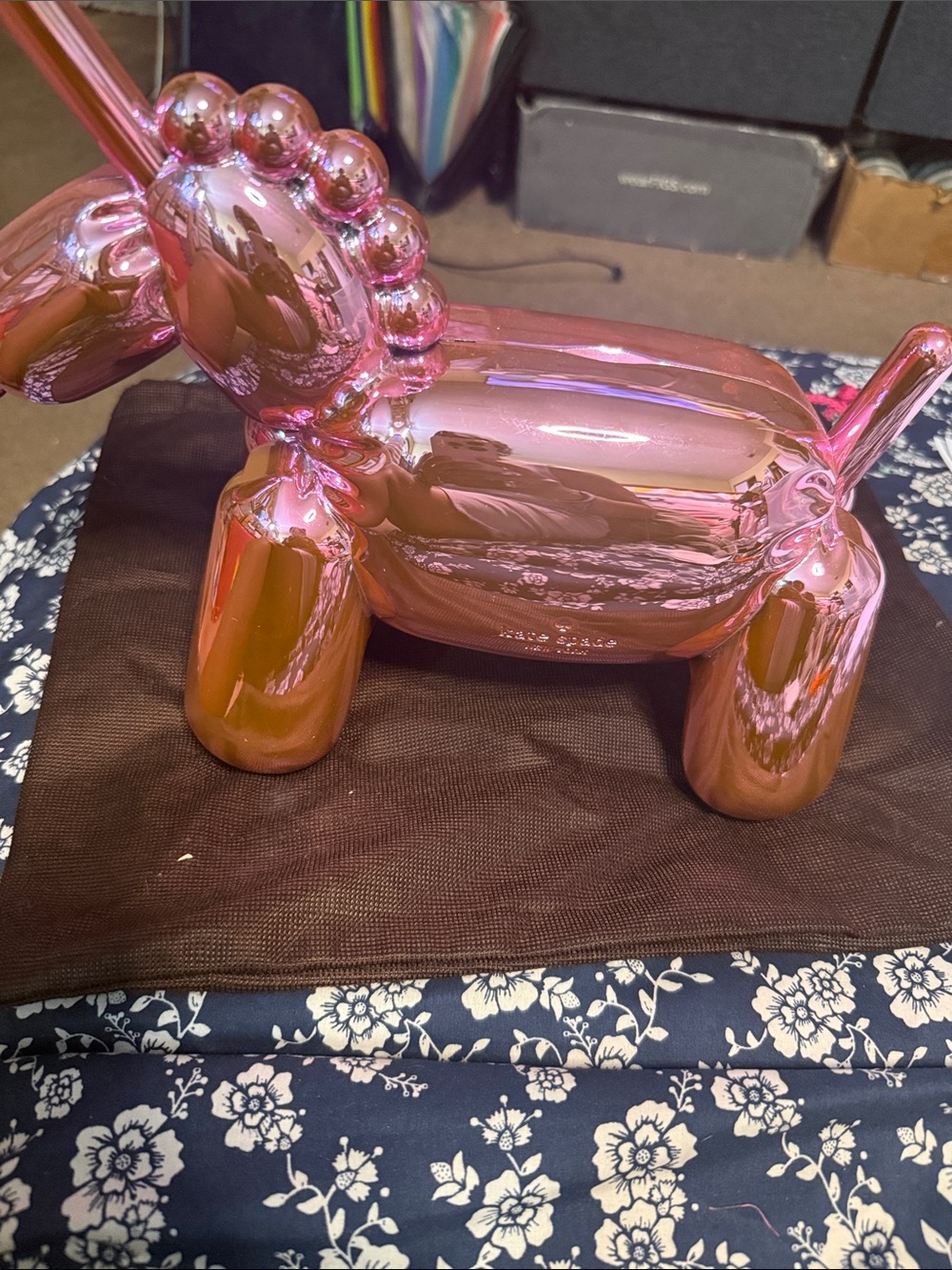 kate spade metallic pink balloon dog shoulder bag